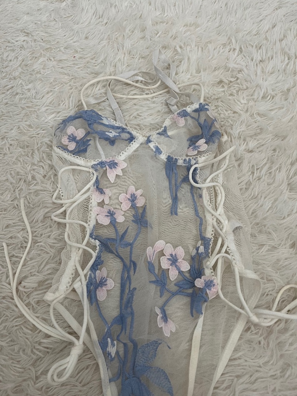 Snap closure embroidered bodysuit